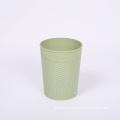 Wicker Shape Surface 6.3l Round Waste Plastic Trash Bin Can Plastic Waste Bin